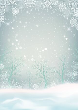 Snow Winter Landscapeのイラスト素材