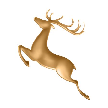 Golden Deer Statuetteのイラスト素材