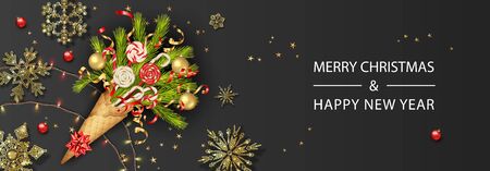 Festive Christmas Backgroundのイラスト素材