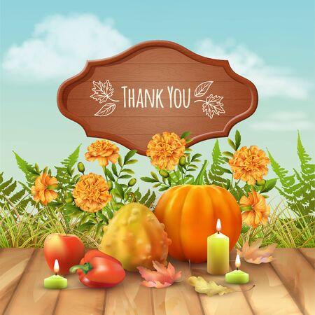 Happy Thanksgiving Greeting Cardのイラスト素材