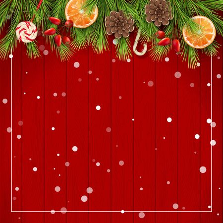 Christmas and New Year backgroundのイラスト素材