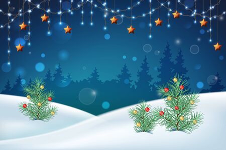 Christmas Holiday Winter Landscapeの写真素材