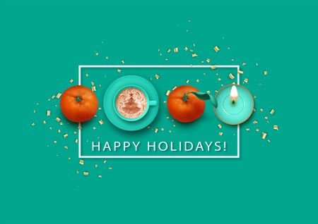 Christmas and New Year backgroundのイラスト素材