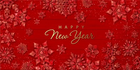 Christmas and New Year bannerのイラスト素材