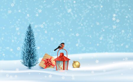 Christmas Holiday Winter Landscapeのイラスト素材
