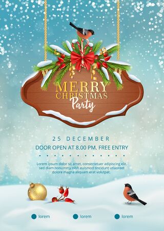 Christmas Party Posterのイラスト素材