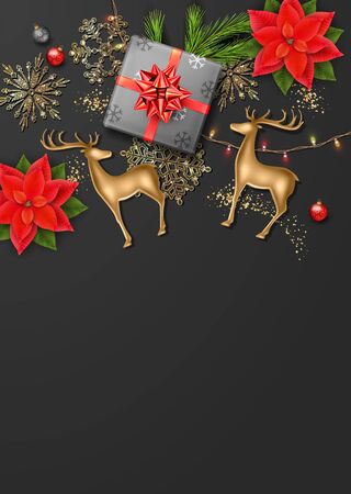 Christmas and New Year Posterの写真素材