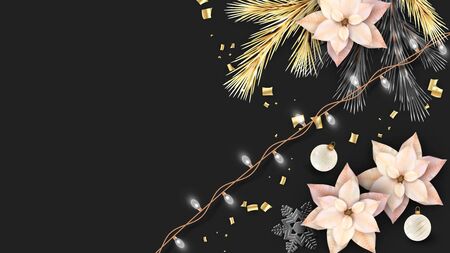 Christmas and New Year bannerの写真素材