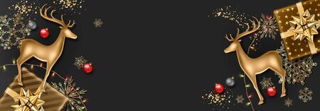 Christmas and New Year bannerの写真素材