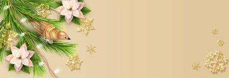 Christmas and New Year bannerの写真素材