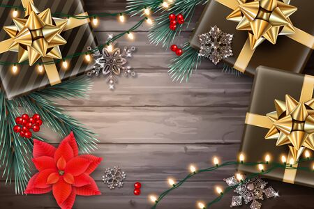 Christmas and New Year Backgroundの写真素材