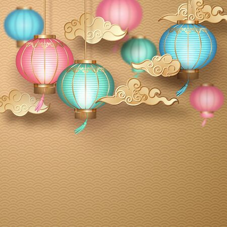 Chinese style backgroundのイラスト素材
