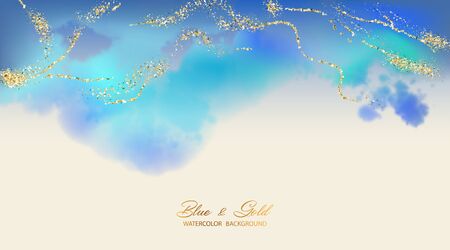 Fluid watercolor artのイラスト素材