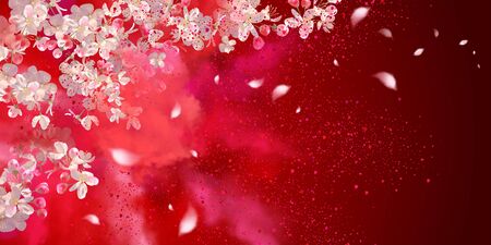 Cherry blossom backgroundのイラスト素材