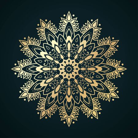 Golden Mandala Ornamentのイラスト素材