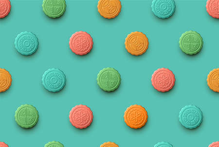 Cookie seamless patternのイラスト素材