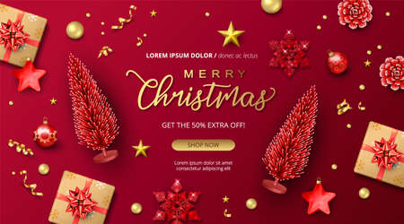 Holiday Christmas Bannerのイラスト素材