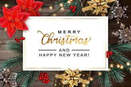 Christmas and New Year Backgroundのイラスト素材