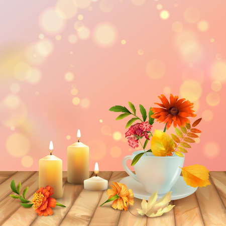 Autumn Floral Backgroundのイラスト素材