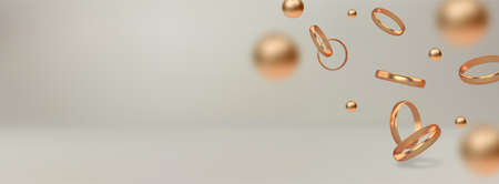 Golden Wedding Ringsの写真素材