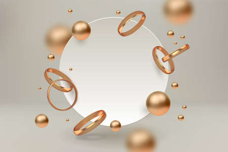 Golden Wedding Ringsの写真素材