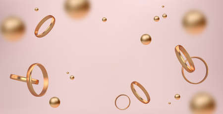 Golden Wedding Ringsの写真素材