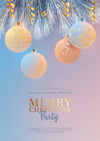 Christmas and New Year Posterのイラスト素材
