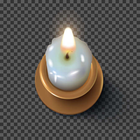 Realistic Burning Candleのイラスト素材