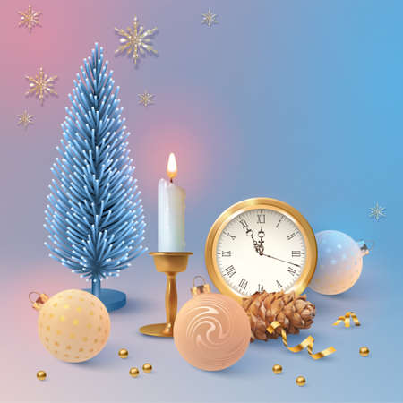 Christmas and New Year backgroundの写真素材