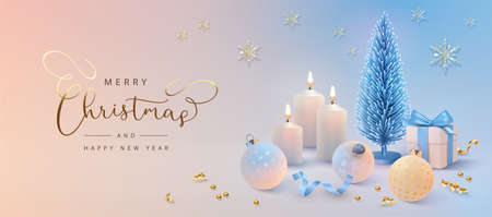 Christmas and New Year holidays backgroundのイラスト素材