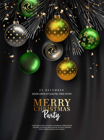 Christmas and New Year Posterのイラスト素材