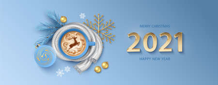2021 New Year bannerのイラスト素材