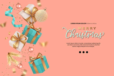 Christmas and New Year bannerのイラスト素材