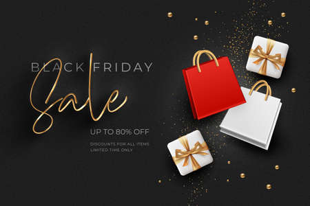 Black Friday sale banner templateのイラスト素材