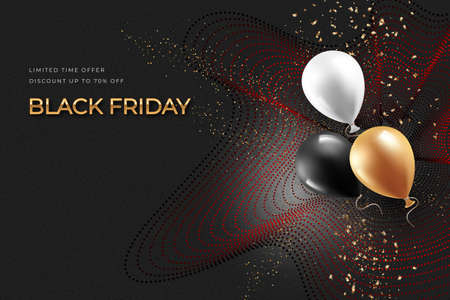 Black Friday sales bannerのイラスト素材