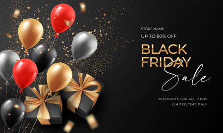 Black Friday sale bannerのイラスト素材