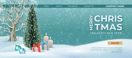Christmas web background templateのイラスト素材