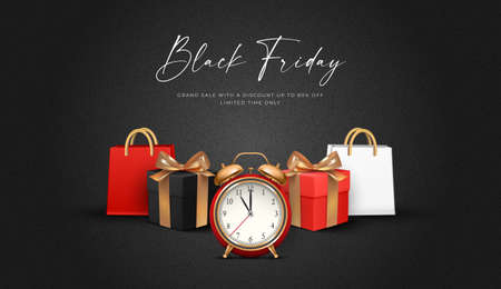 Black Friday sale bannerのイラスト素材