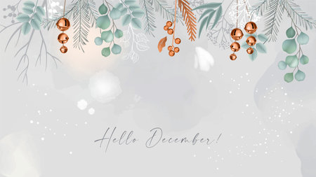 Christmas and New Year Bannerのイラスト素材