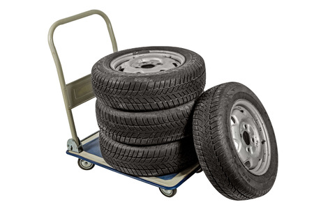 Car wheels, isolated on white background