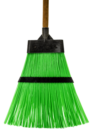 Broom, isolated on white backgroundの写真素材