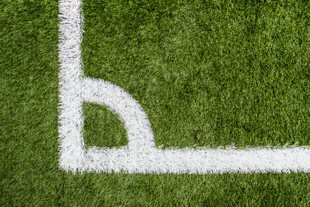 Corner of the soccer fieldの写真素材