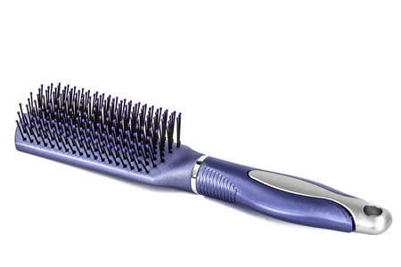 New plastic comb for hair, isolated on white background