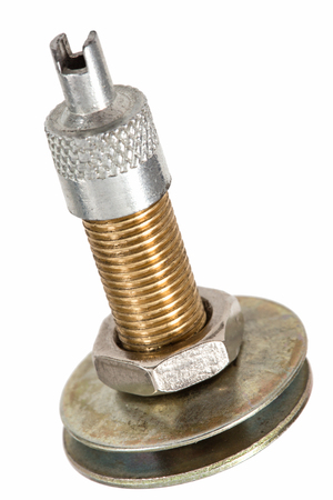 Car valve, isolated on white backgroundの写真素材