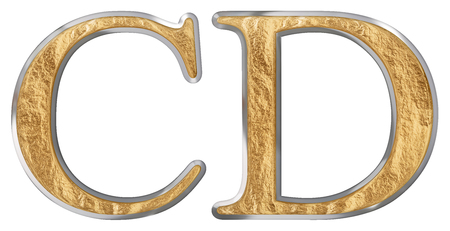 Roman numeral CD, quadringenti, 400, four hundred, isolated on white background, 3d renderの写真素材