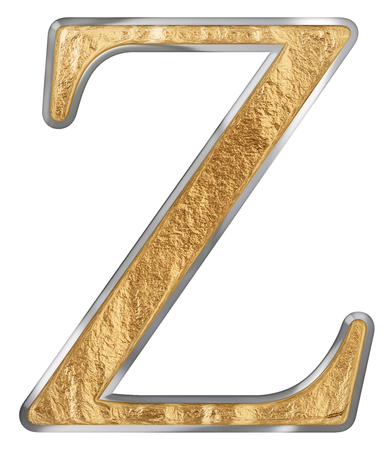 Uppercase letter Z, isolated on white, 3D renderの写真素材