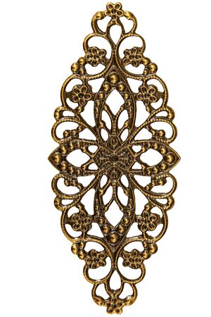 Filigree, decorative element for manual work, isolated on white backgroundの写真素材