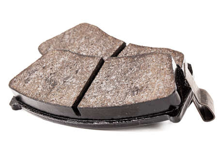 Automotive brake pads, Isolated on white backgroundの写真素材