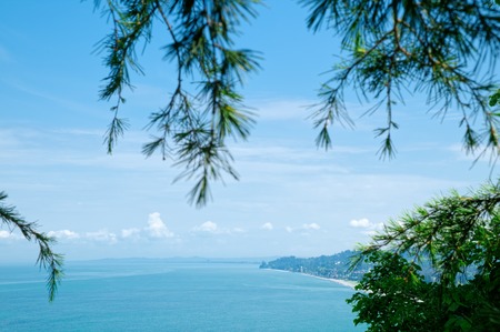 Sea shore and stones  Seascape at day の写真素材