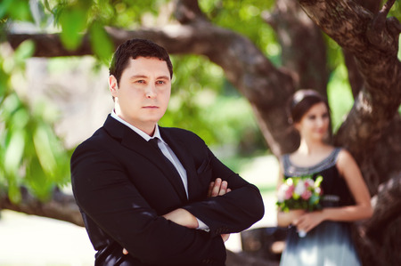 happy couple enjoying each other  Toned imageの写真素材